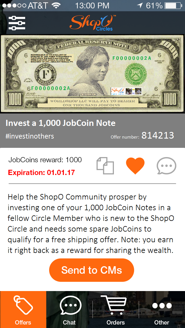 Buy your first 1,000 JobCoin™ Note